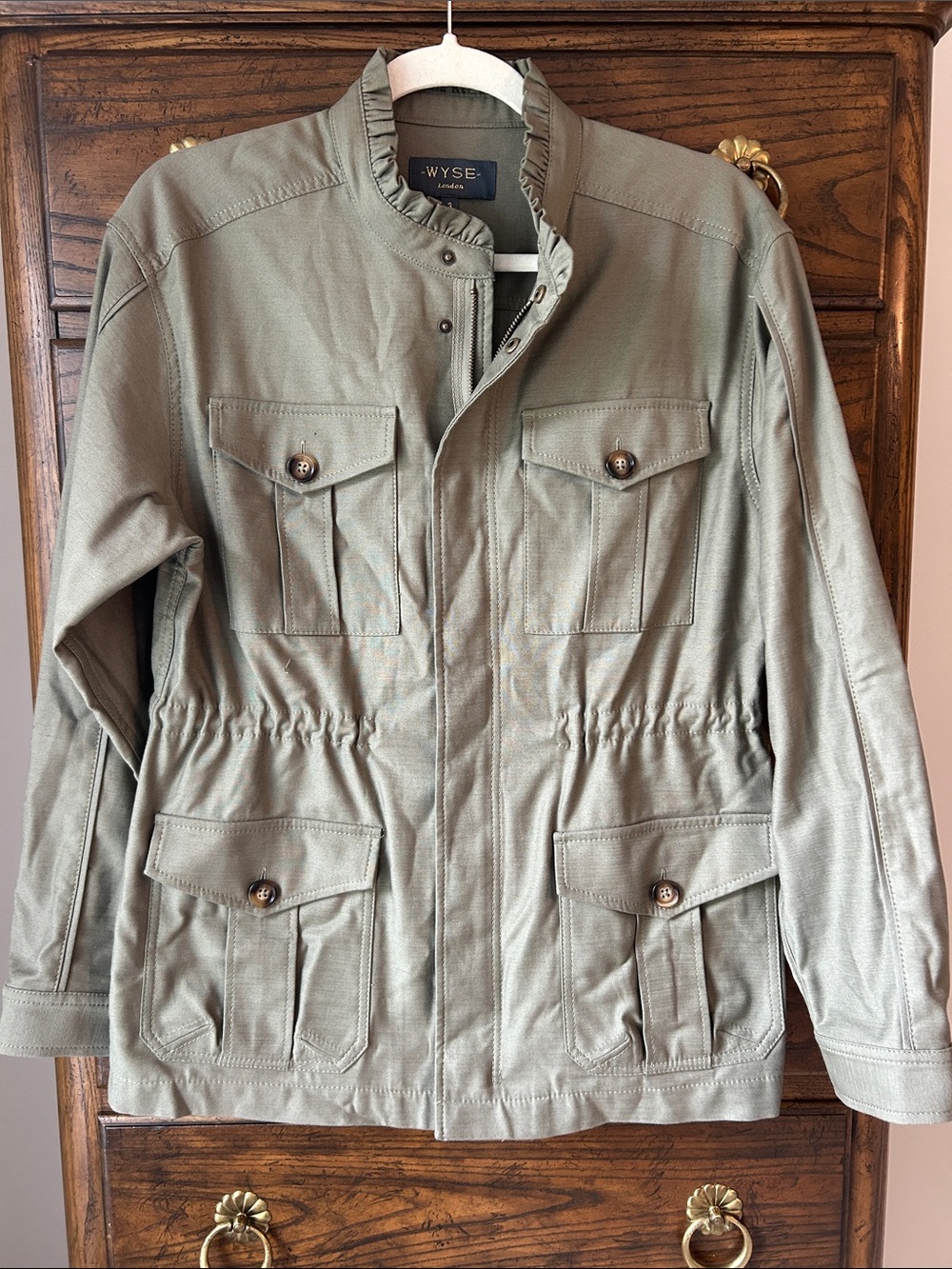 WYSE London Olive Utility Jacket for Women, Size M